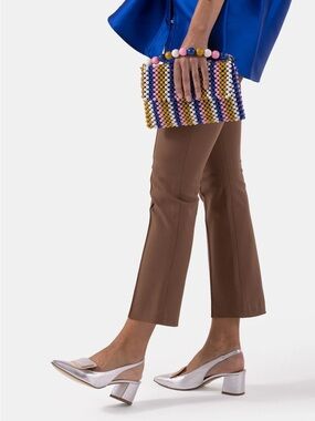 Bells & Becks Silver Slingback Size 7.5